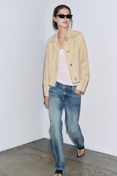 Zara ZW COLLECTION LIMITED EDITION 100% SUEDE JACKET - Butter