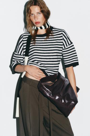 Zara MAXI SHOPPER BAG - Brown - Image 0