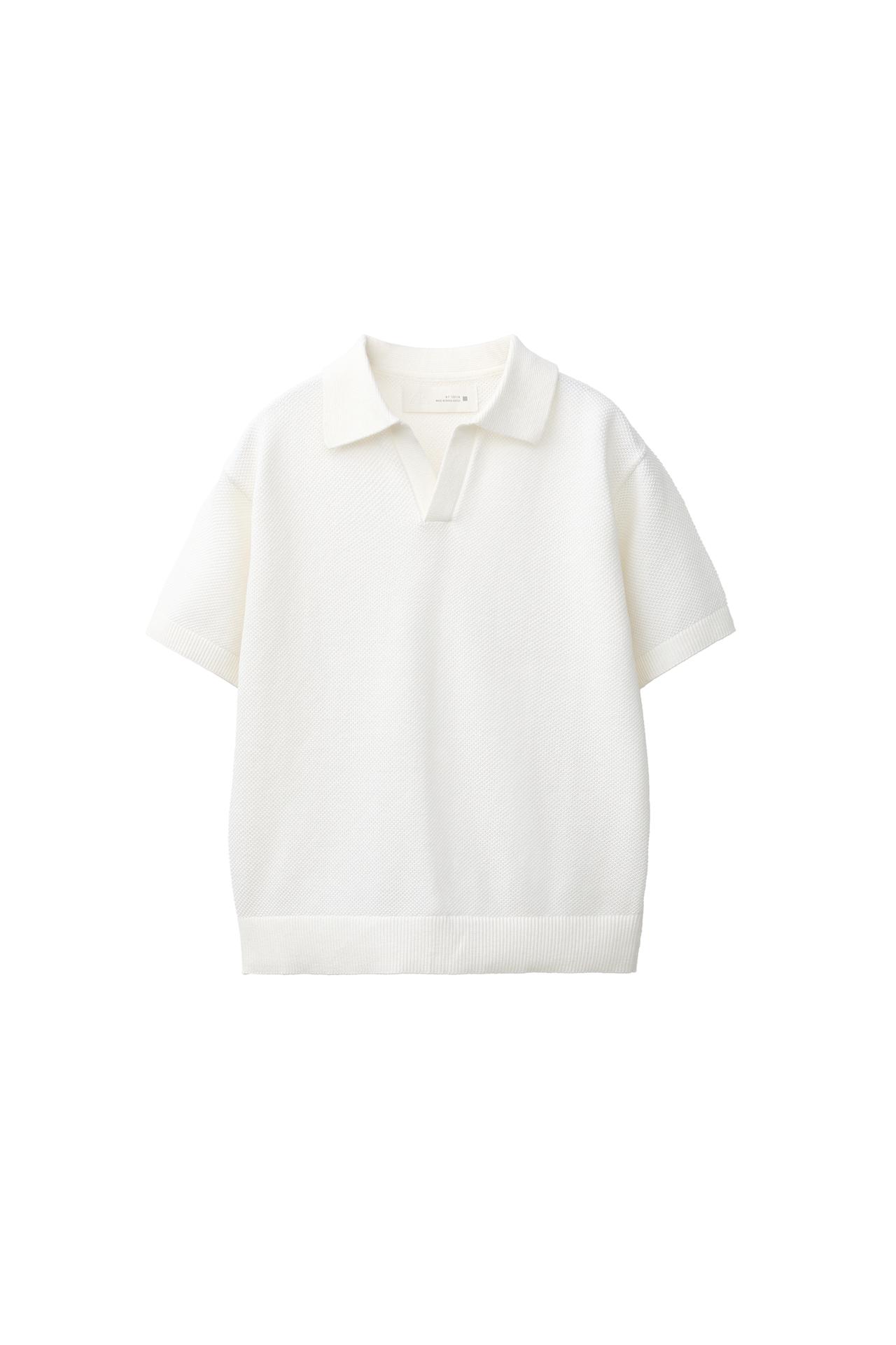 KNIT PIQUÉ POLO SHIRT — White