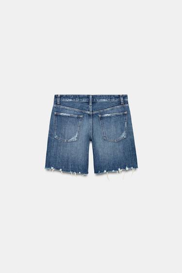 SHORT EN DENIM TRF TAILLE MOYENNE - Bleu marine de Zara - Image 5