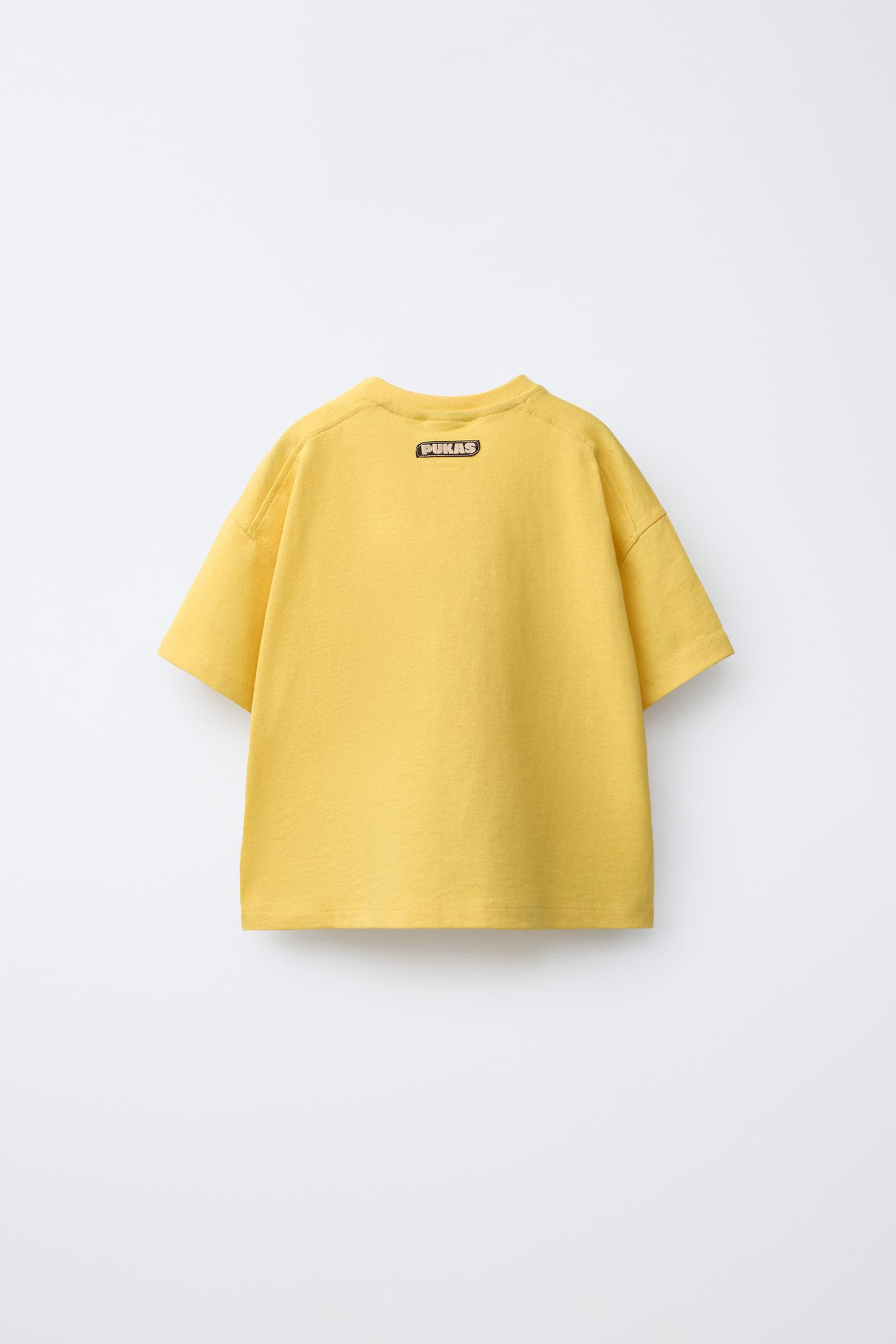 Детская футболка Zara Pukas Surf Text, цвет: Жёлтый — фото 3