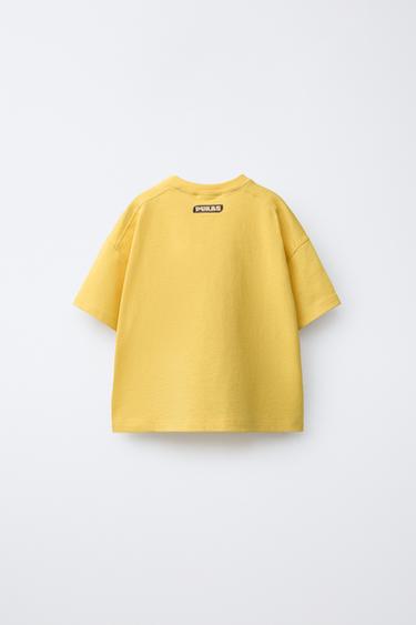 T-SHIRT INSCRIPTION PUKA SURF - Jaune de Zara - Image 1