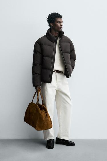 RELAXED FIT QUILTED JACKET - Brown by Zara - Image 0