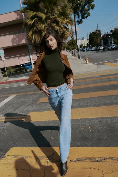 JEAN Z.03 DROIT TAILLE HAUTE COUPE LONGUE - Bleu clair de Zara