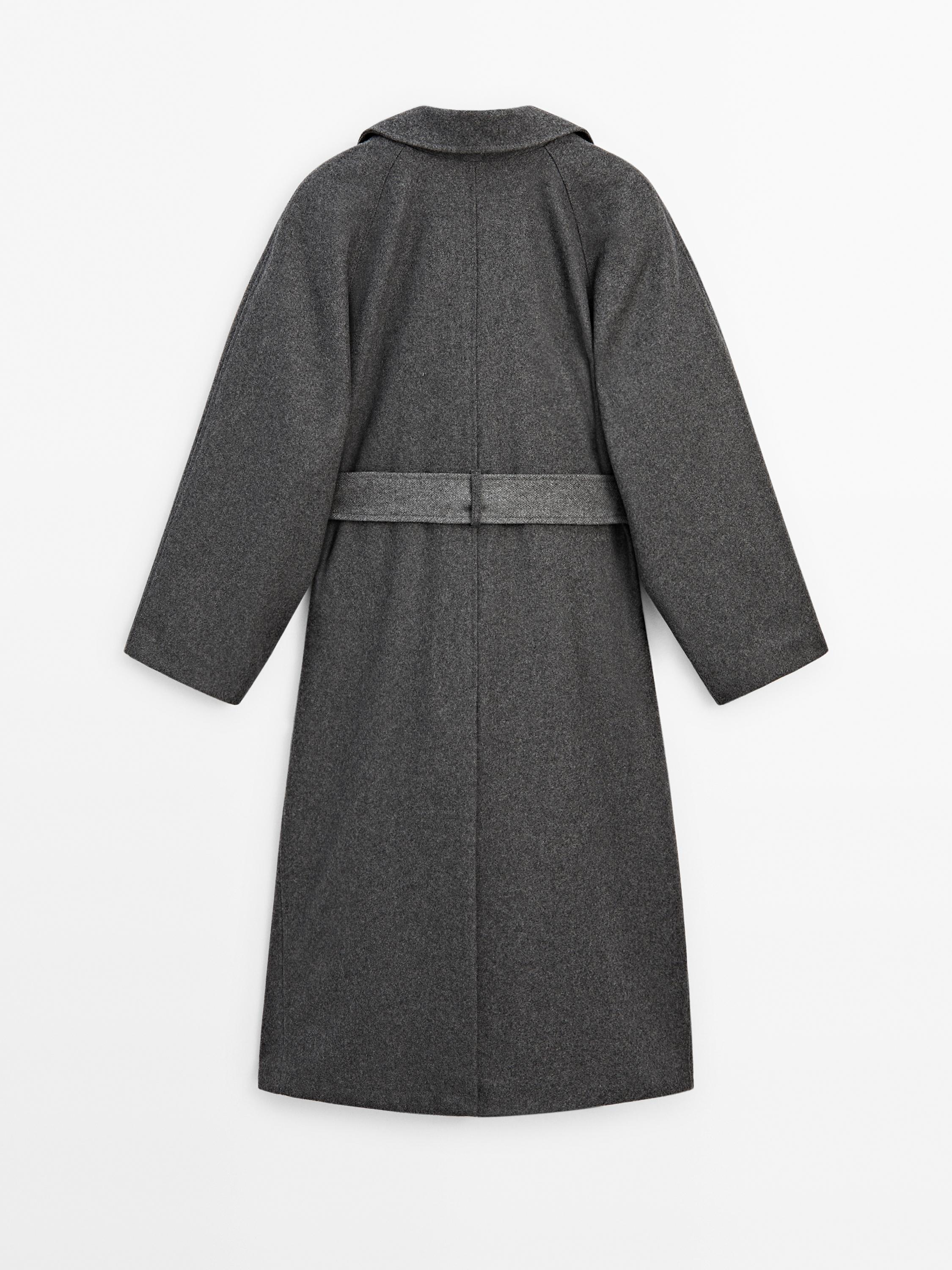 Belted oversize coat - Studio - Gray | ZARA United States