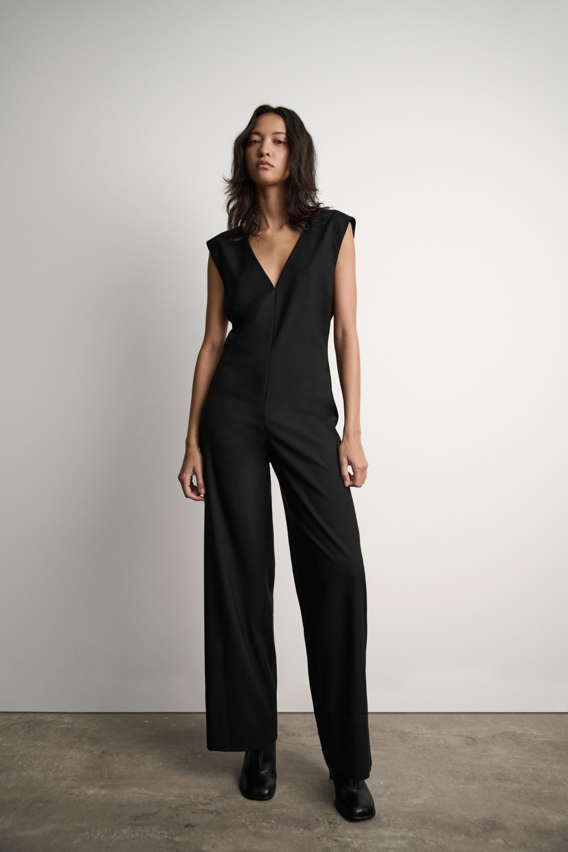 SLEEVELESS JUMPSUIT ZW COLLECTION - Black | ZARA United States