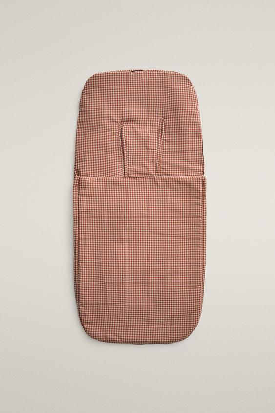 COTTON GINGHAM BABY TROLLEY HESSIAN - برتقالي داكن الخاص بـ Zara - صورة 0