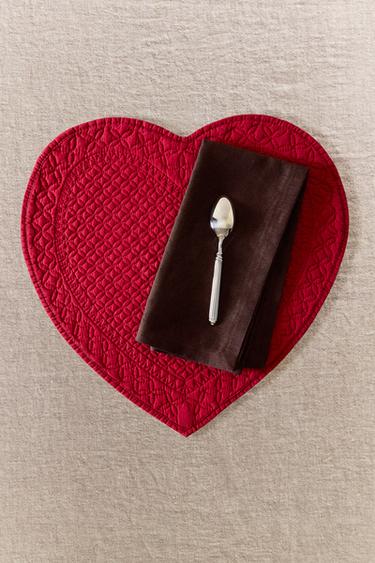 HARTVORMIGE PLACEMAT - Burgundy van Zara