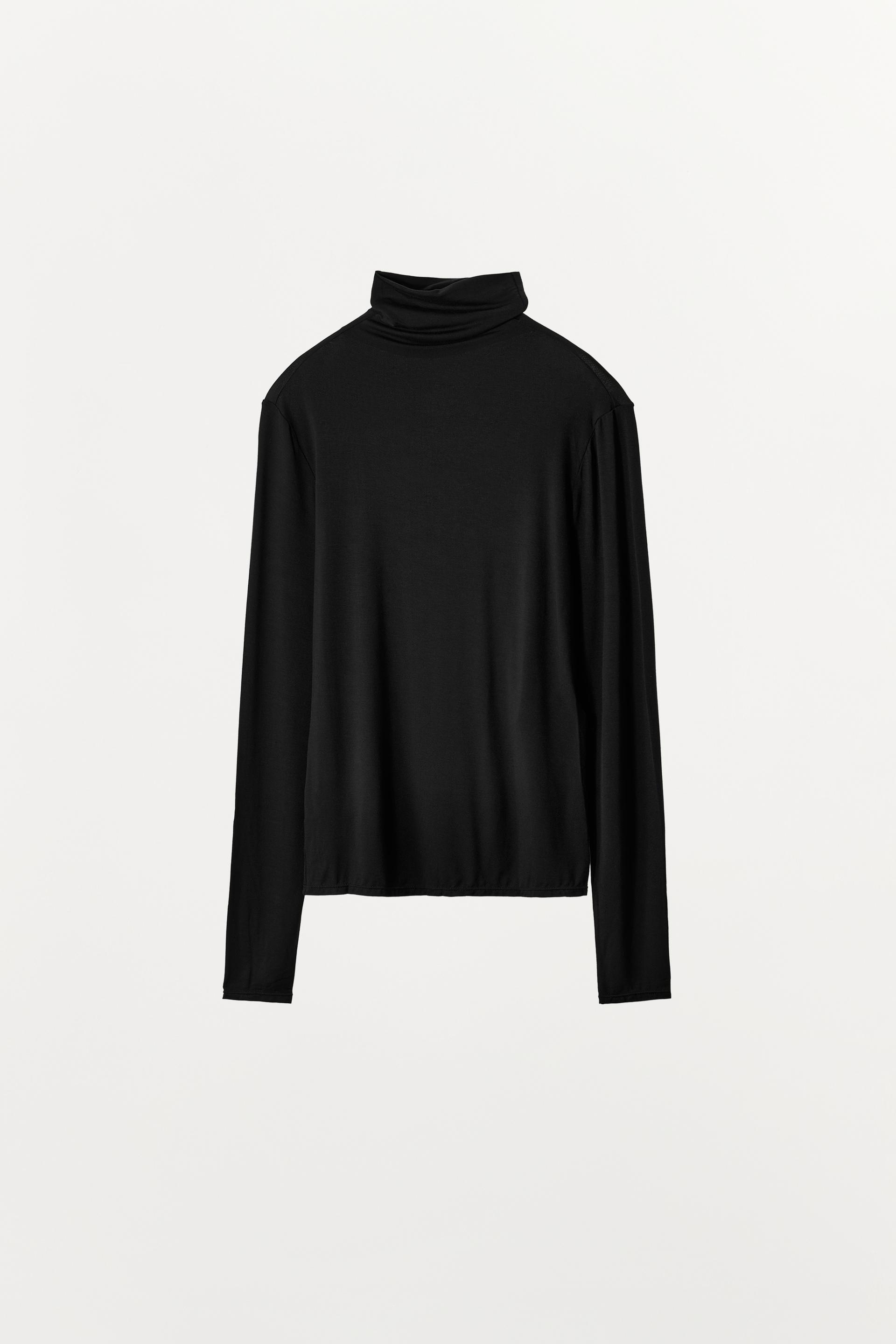 SOLID VISCOSE BLEND T-SHIRT thumbnail 3