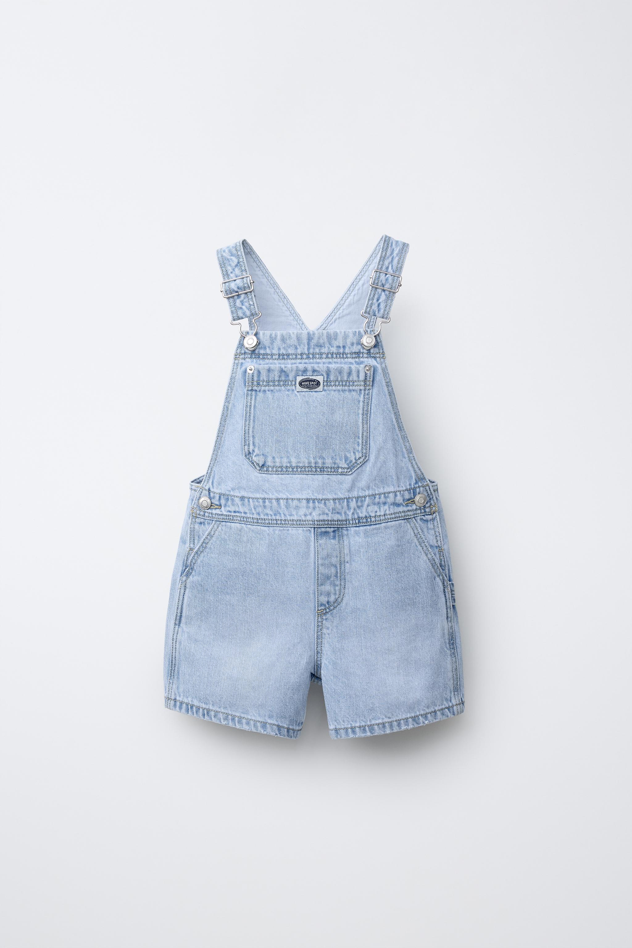 DENIM OVERALL SHORTS