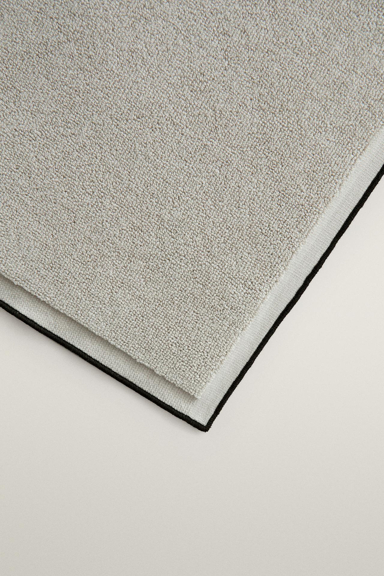 COTTON OVERLOCK BATH MAT — Greenish