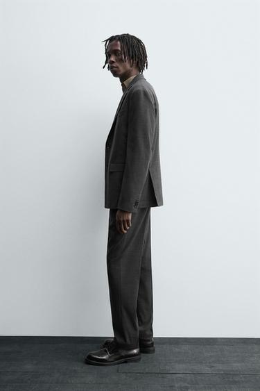 WOOL SUIT TROUSERS - Black by Zara - Image 3