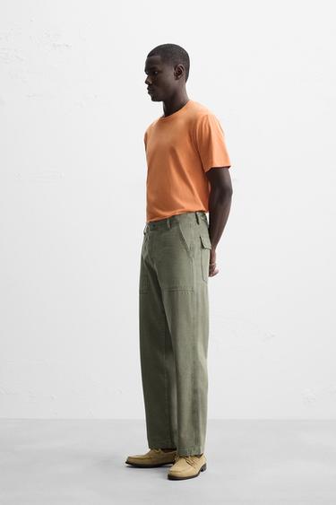 REGULAR FIT SOFT T-SHIRT - Orange by Zara - Image 3