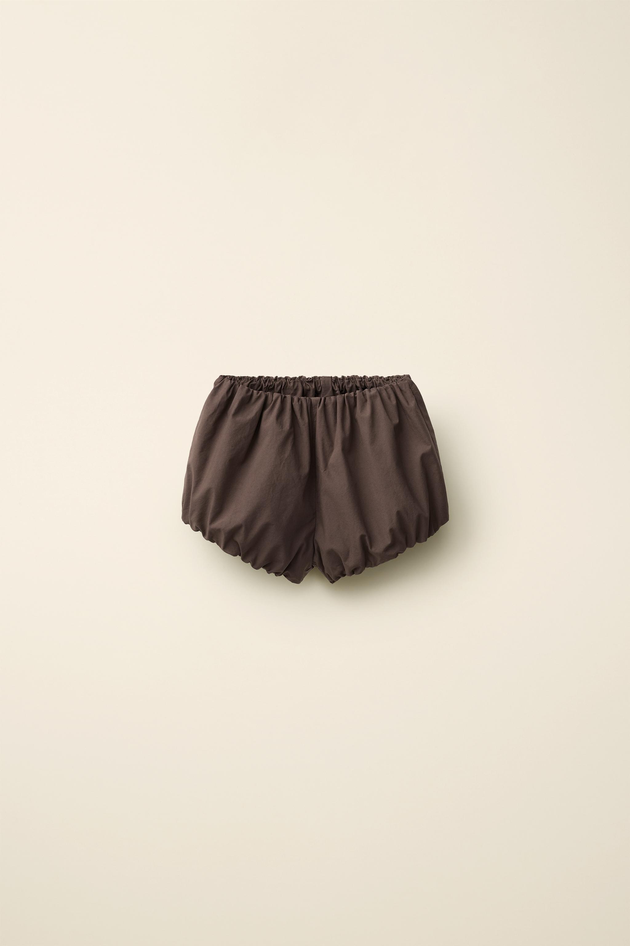 POPLIN BLOOMERS CREATED BY CARAMEL LONDON X ZARA — Brown