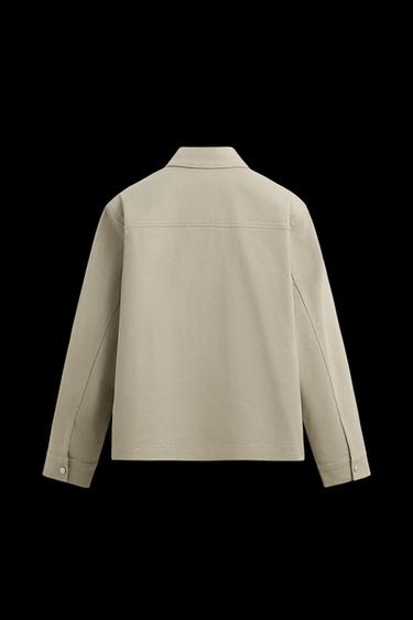 RELAXED-FIT-OVERSHIRT MIT REISSVERSCHLUSS - Beige von Zara