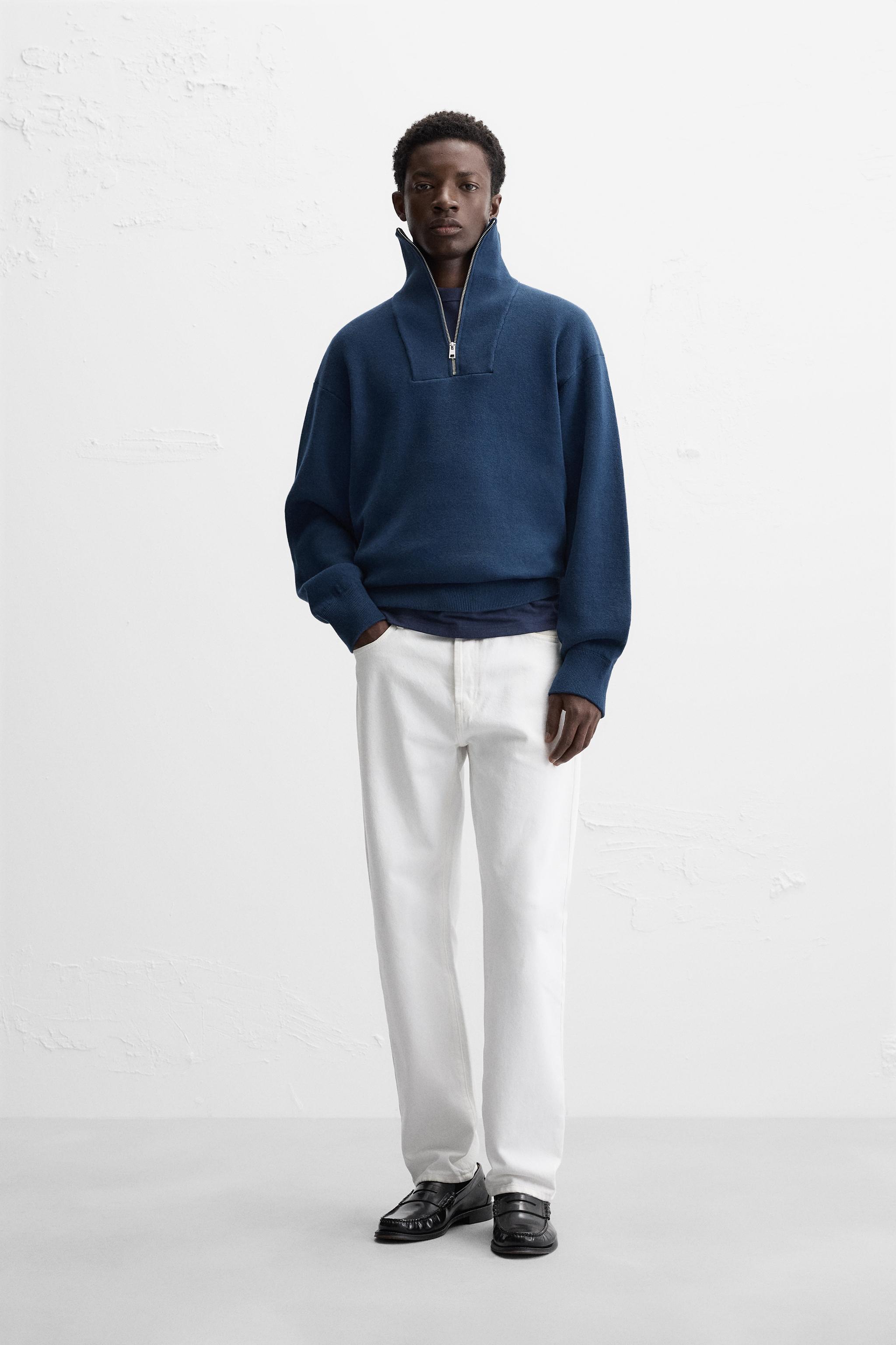 Pullover Herren Kragen Pullover Zara Zara Deutschland Schwarzer