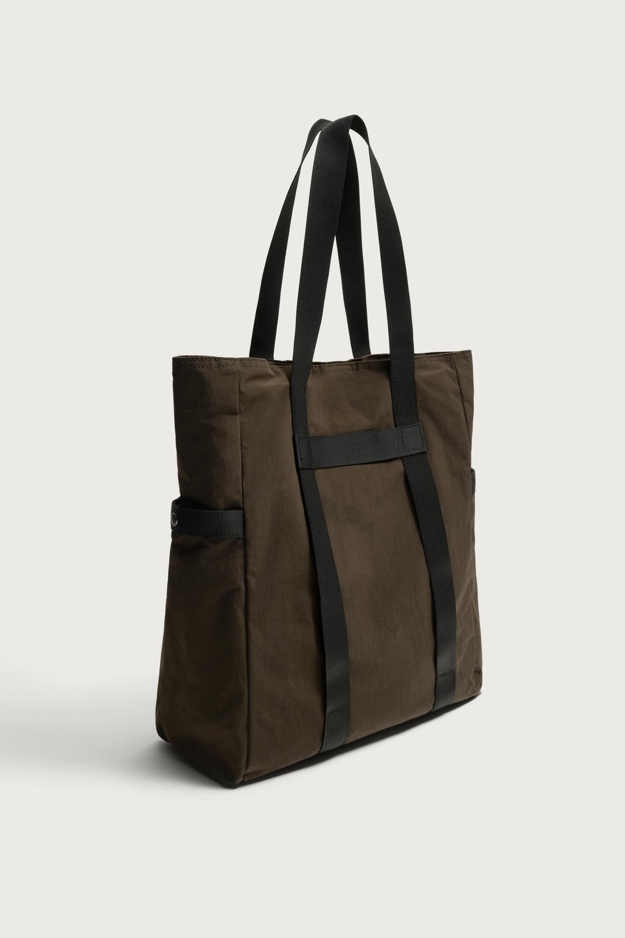 TECHNICAL SHOPPER BAG — Brown