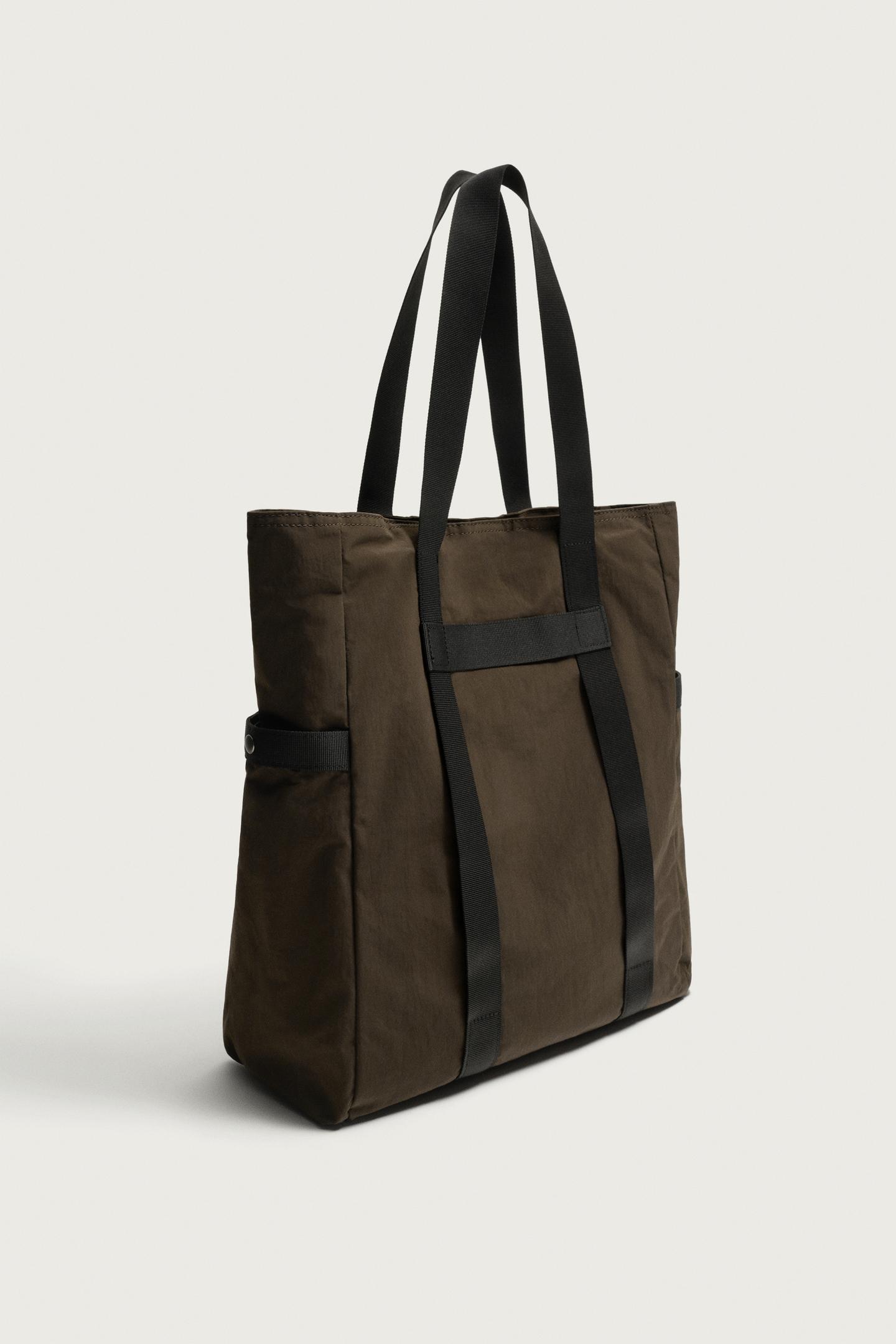 Мужская сумка Zara Technical Shopper, цвет: Коричневый — фото 5