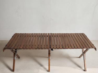 FOLDABLE BEECH WOOD CAMPING TABLE — Brown 1