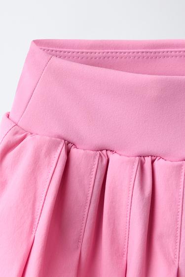 JUPE-LEGGING DE CYCLISTE À PLIS - Rose craie de Zara - Image 2