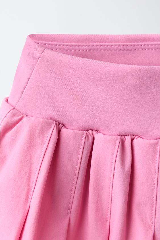 JUPE-LEGGING DE CYCLISTE À PLIS - Rose craie de Zara - Image 2