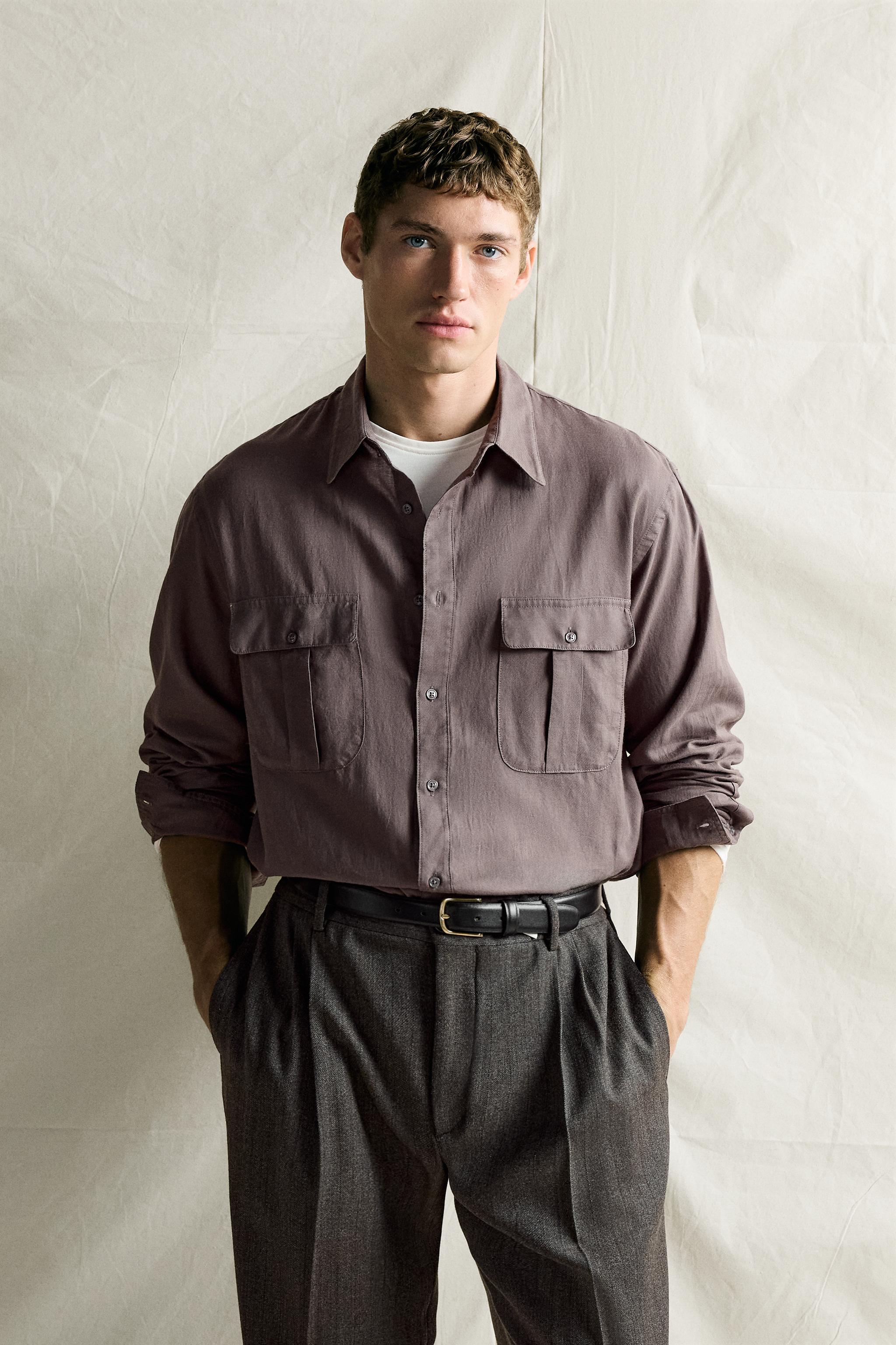 RELAXED FIT VOILE SHIRT