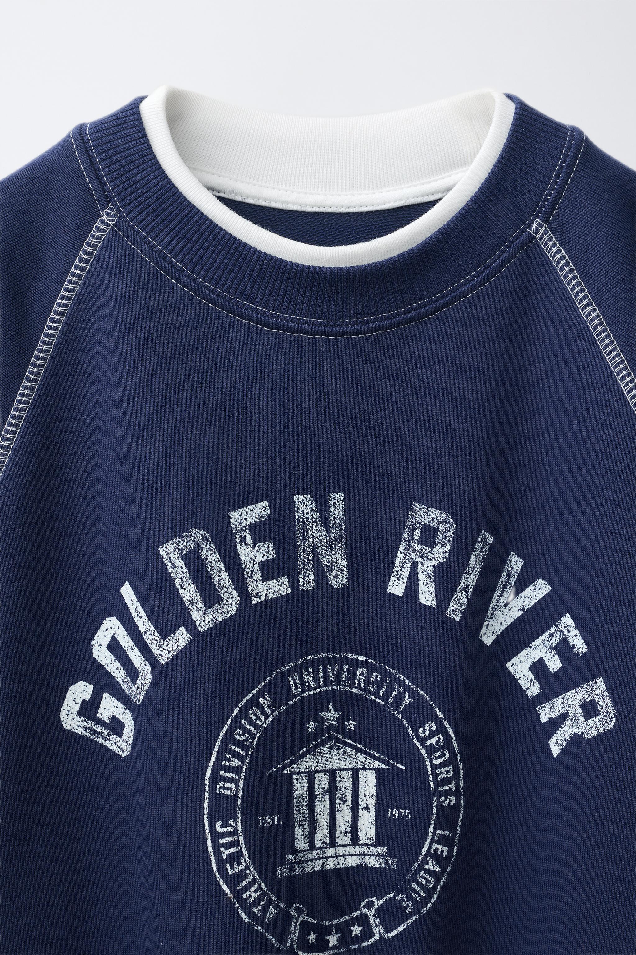 DOUBLE TEXT PRINT SWEATSHIRT