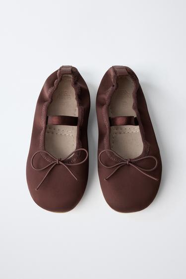 LIMITED EDITION BOW BALLET FLATS - Burgundy Red by Zara - Image 3