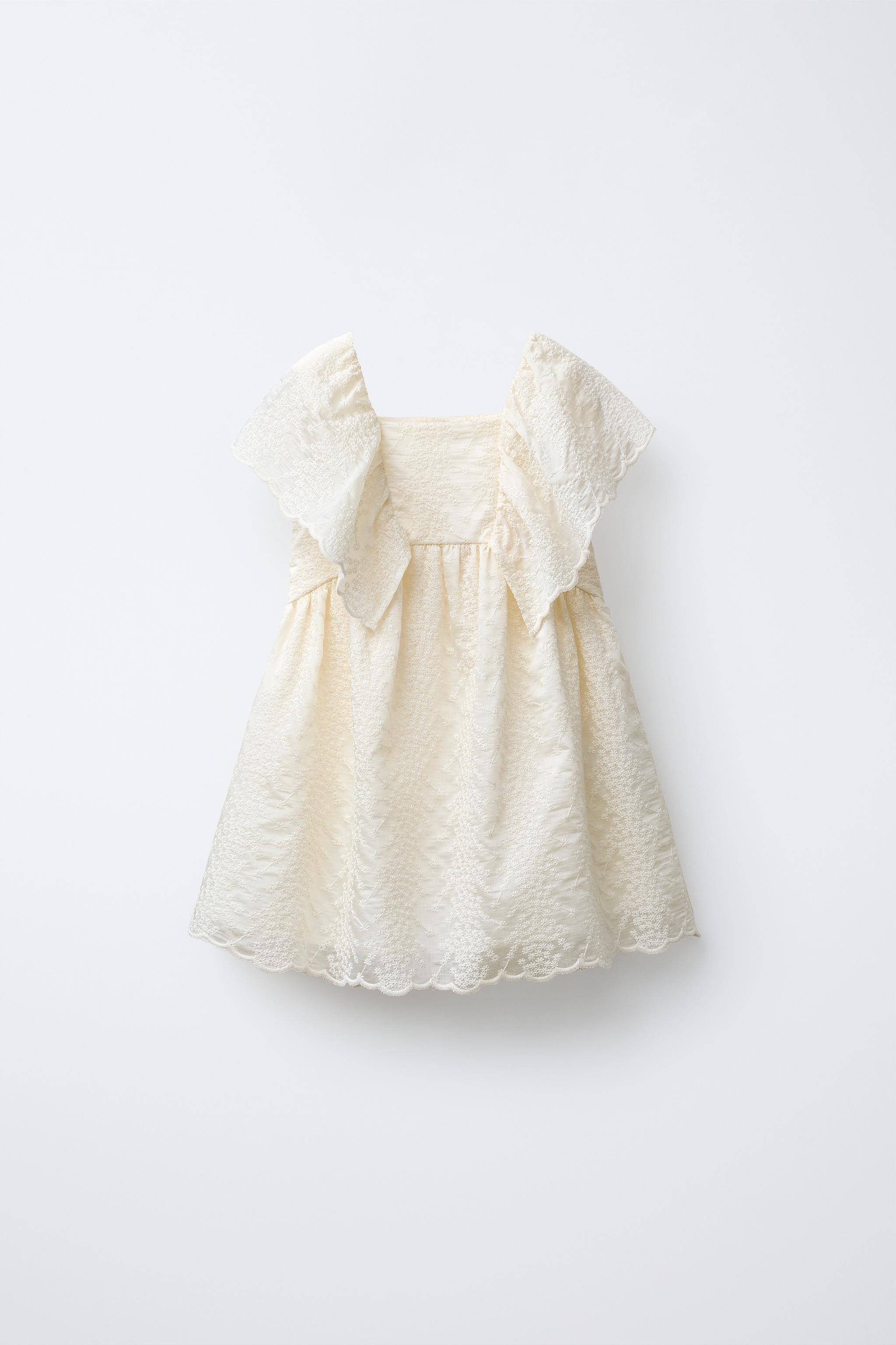 EMBROIDERED BUTTERFLY DRESS