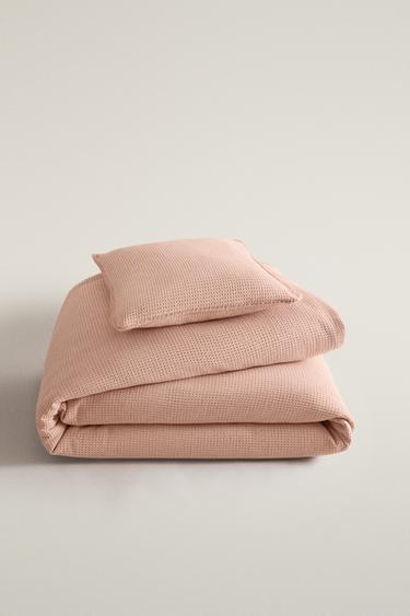 KIDS' WAFFLE BEDSPREAD - Pink by Zara