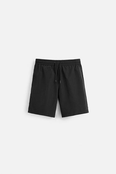 BASIC LONG SWIMMING TRUNKS - Black by Zara - Image 0