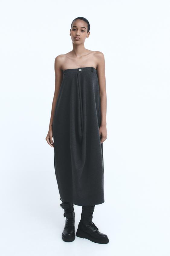 STRAPLESS DRAPED DRESS ZARA Australia