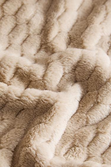 MANTA POLAR TEXTURA - Tostado de Zara