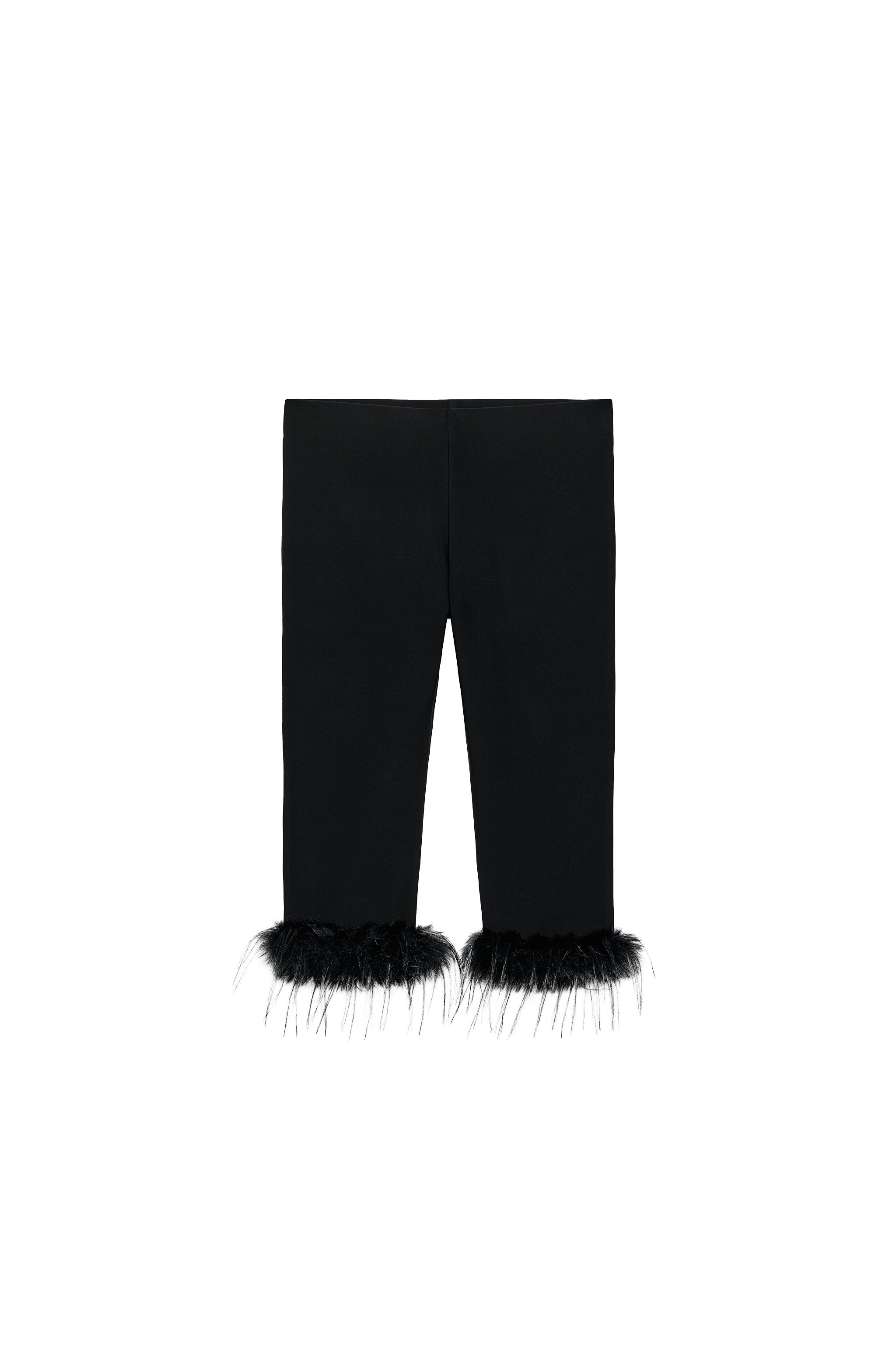 PANTALÓN CAPRI COMBINADO EFECTO PELO