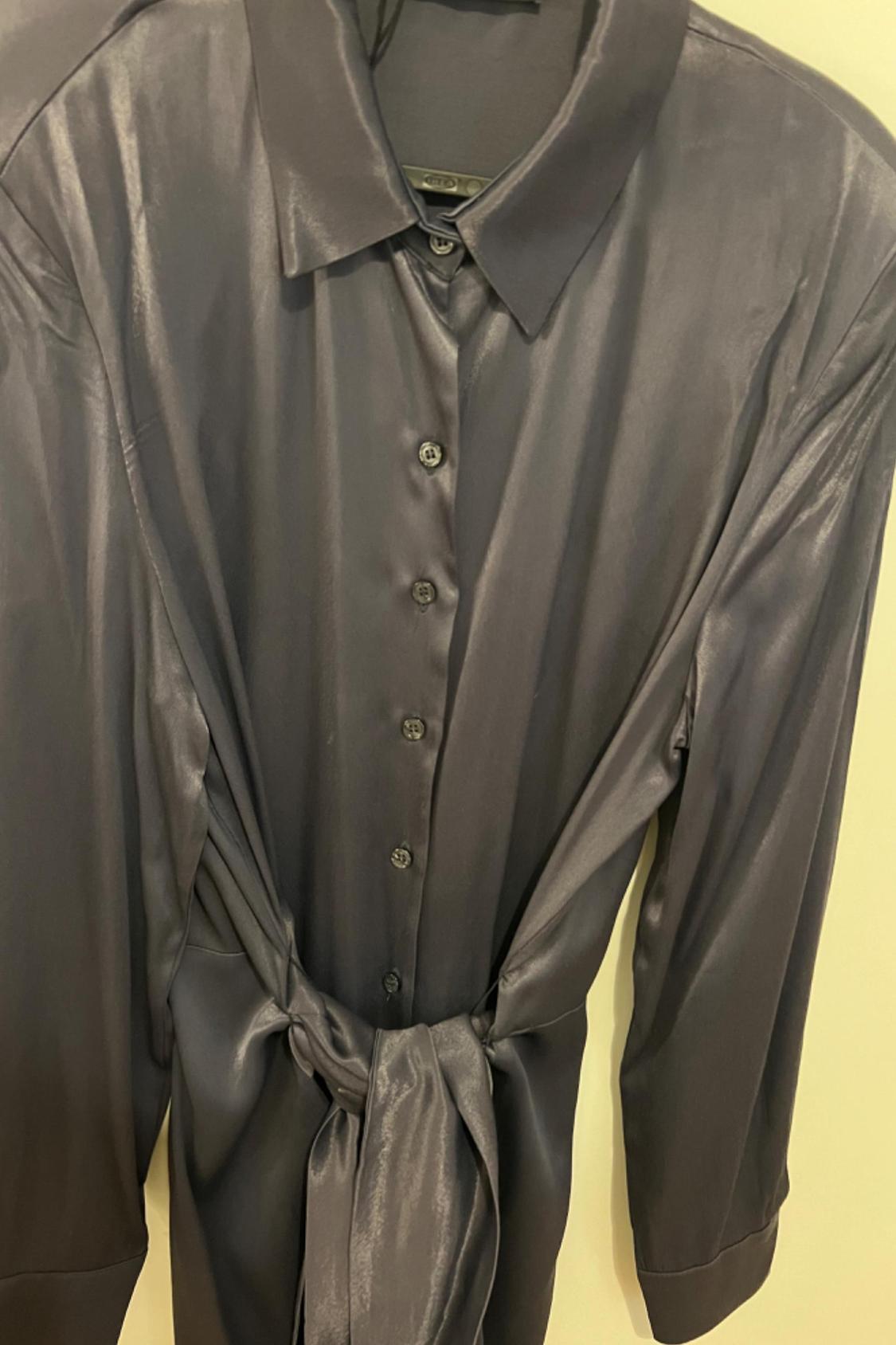 SATIN-EFFECT DRESS WITH KNOT DETAIL - Image 3
