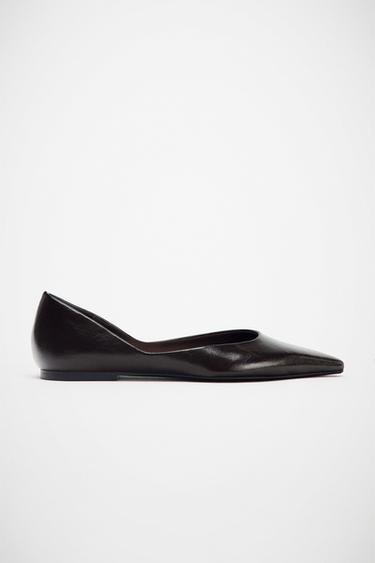 ZAPATO PLANO PUNTA - Marrón Chocolate de Zara