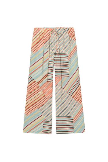 STRIPED WIDE-LEG TROUSERS - Stripes by Zara