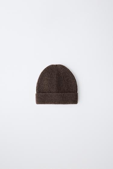 KNIT BEANIE - Brown by Zara