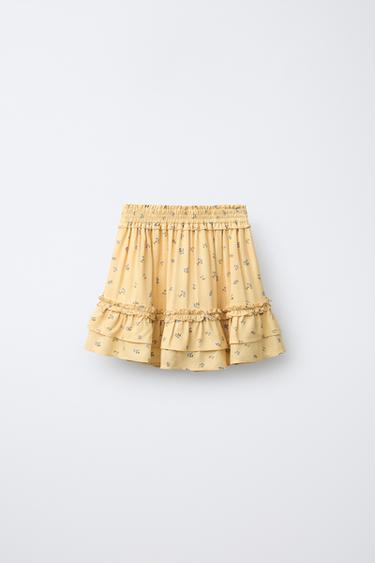 BLUEBERRY PRINT BERMUDA SKORT - Yellow by Zara - Image 1