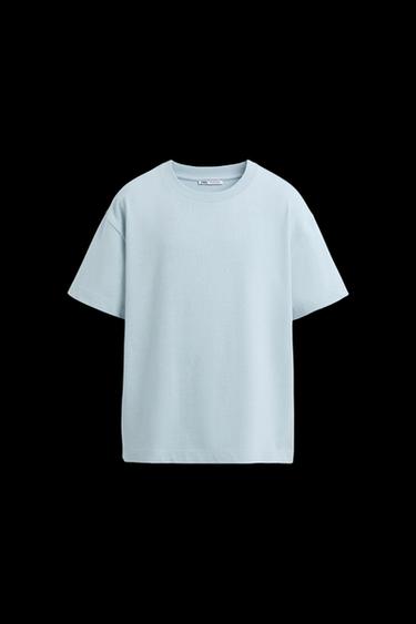 BASIC HEAVYWEIGHT T-SHIRT - Light blue by Zara - Image 0