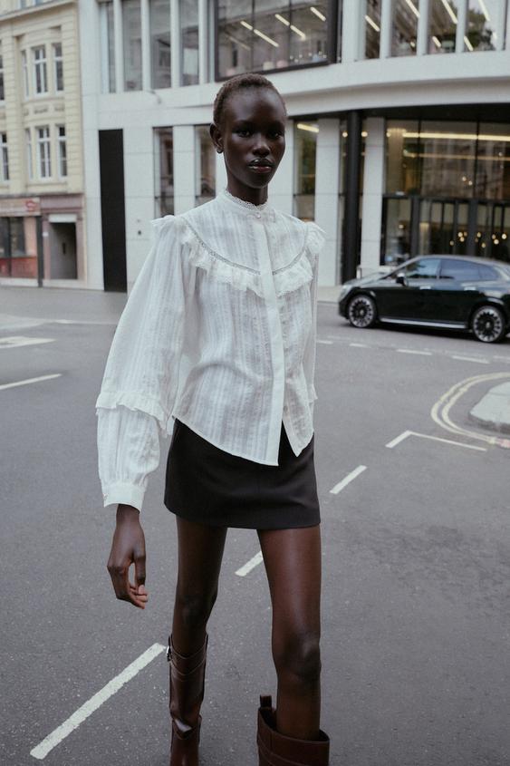 Blusas Blancas Blusa Básica De Zara Blouse Blusas Blancas De