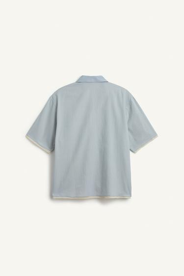 DBL LYR SHRT - Light blue by Zara - Image 6
