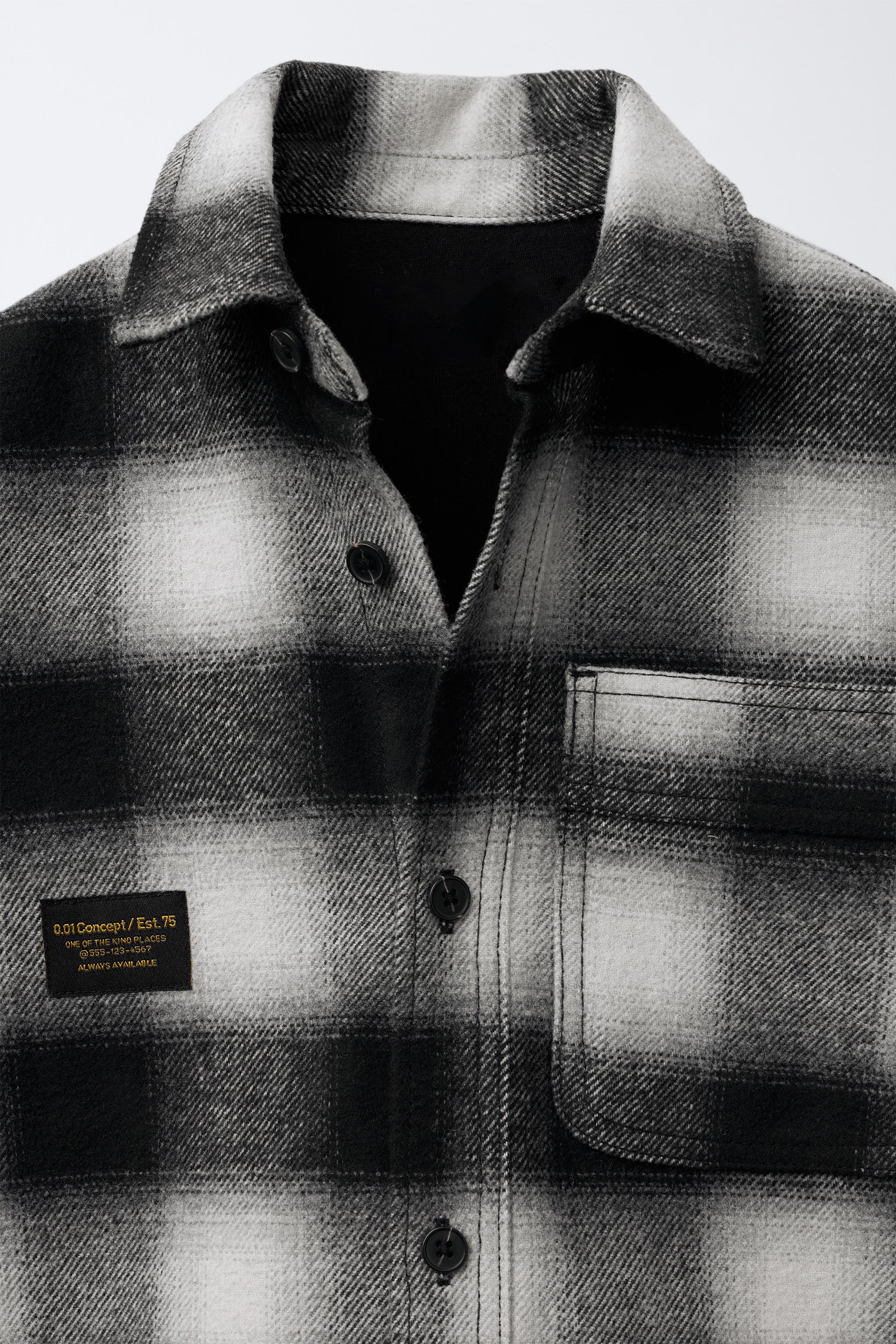 PLAID PADDED OVERSHIRT