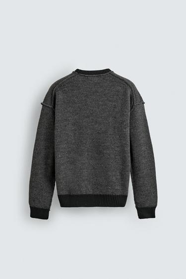 CONTRAST REVERSED SEAM JUMPER - Anthracite Grey by Zara - Image 7