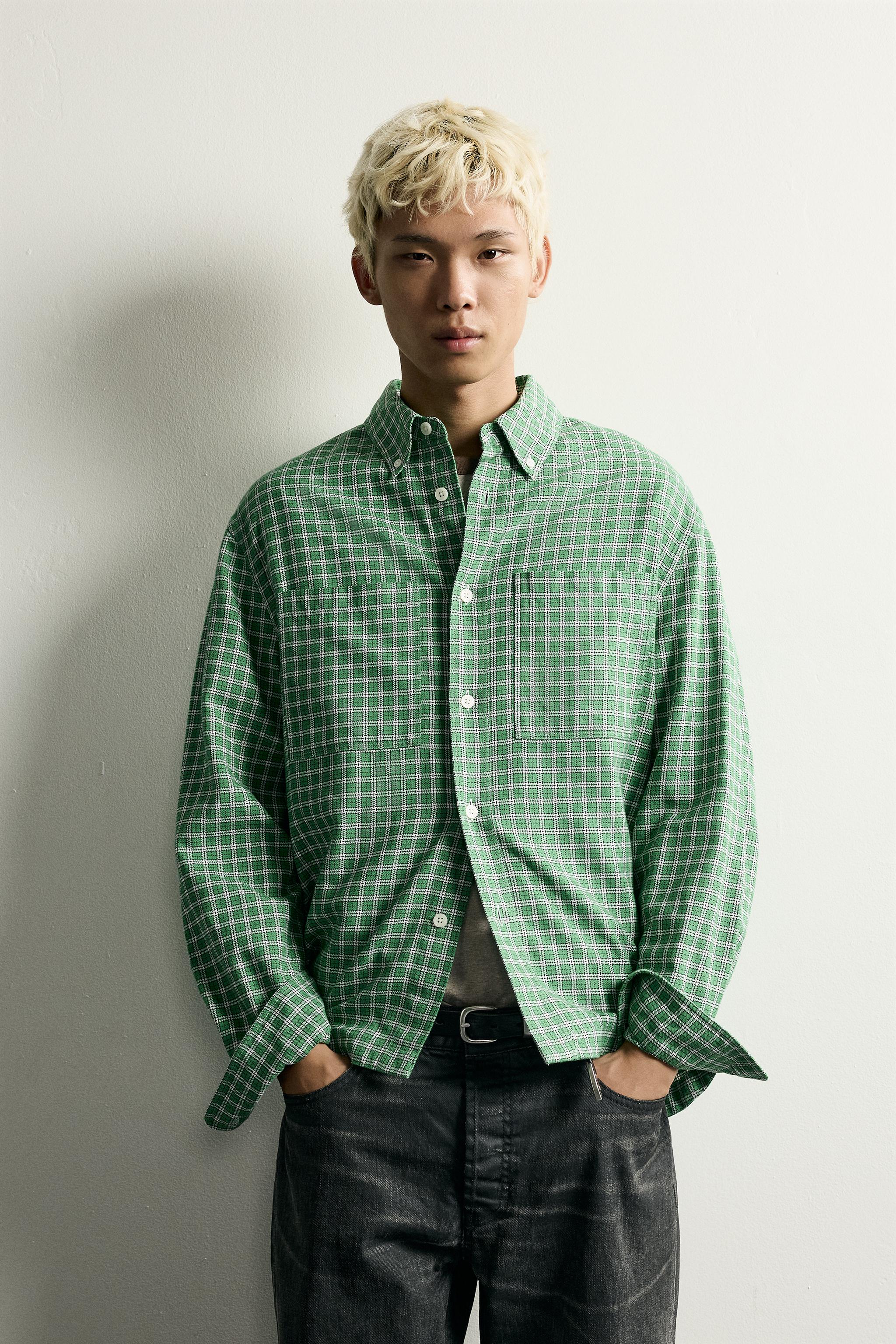 RELAXED FIT PLAID SHIRT
