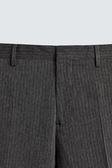 PANTALON DE COSTUME À RAYURES - Gris de Zara - Image 6