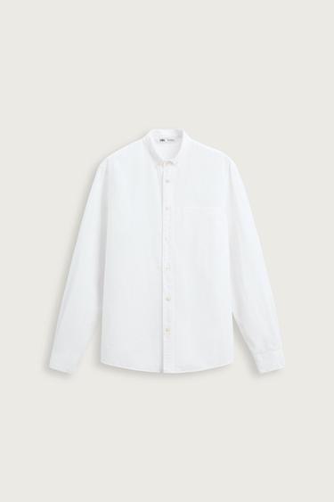 Zara LINEN - COTTON SHIRT - White