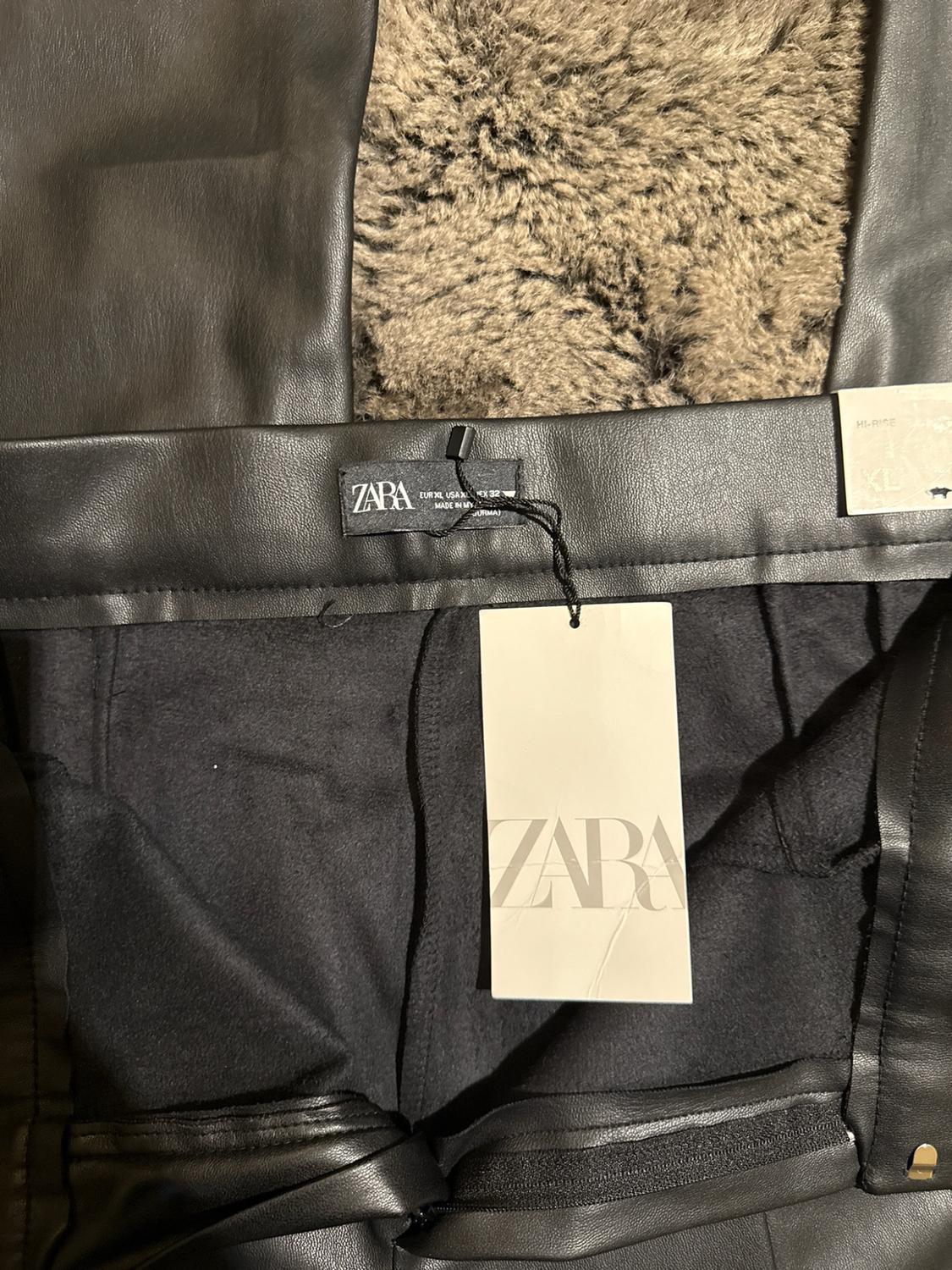 FAUX LEATHER HIGH-WAISTED LEGGINGS - Image 2