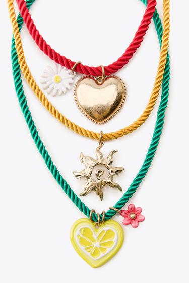 LOT DE 3 COLLIERS CORDE CHARMS - Multicolore de Zara - Image 2