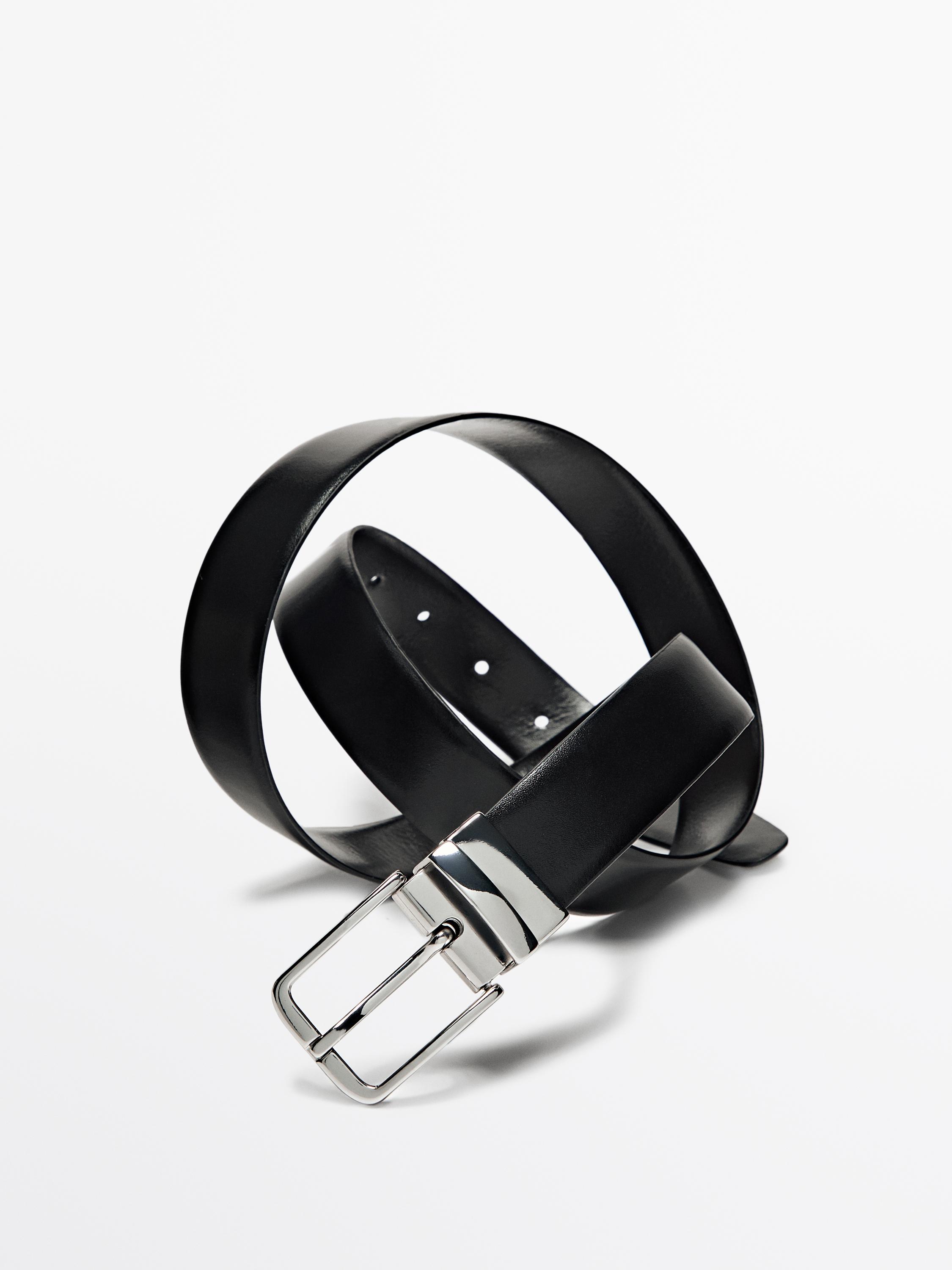 Ceinture réversible en cuir nappa
